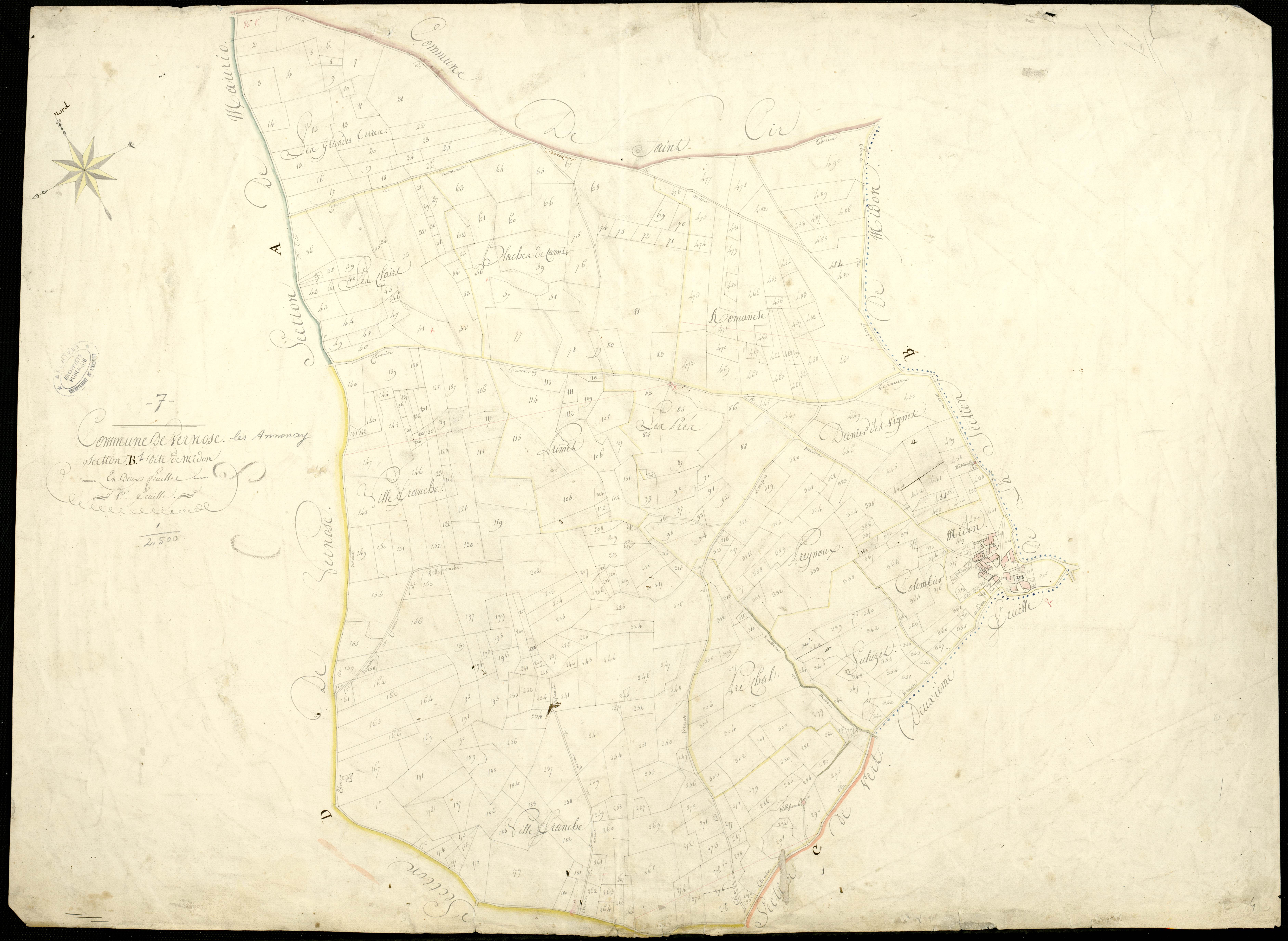 Vernosc-lès-Annonay - Section B - Feuillet 1