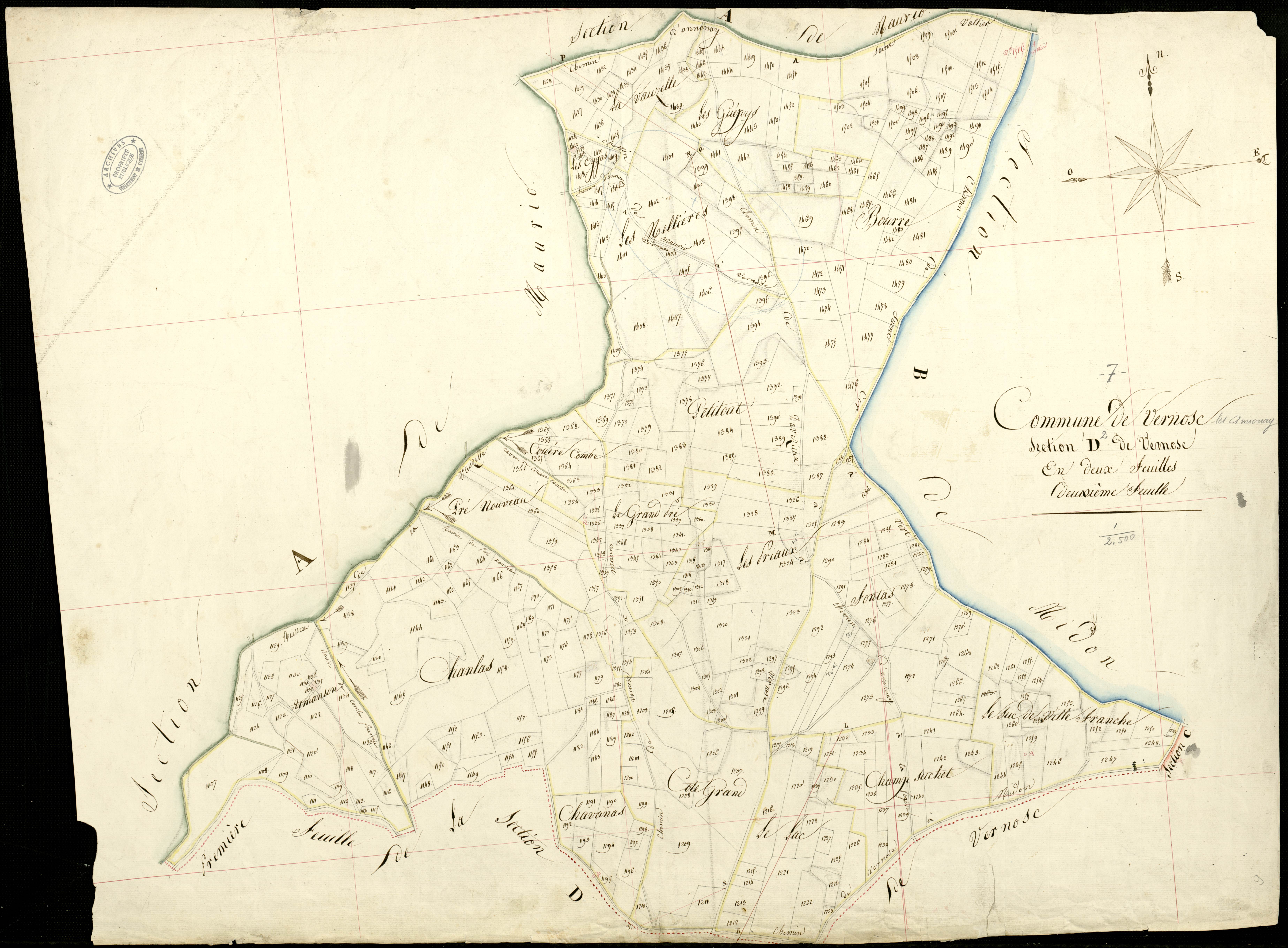 Vernosc-lès-Annonay - Section D - Feuillet 2