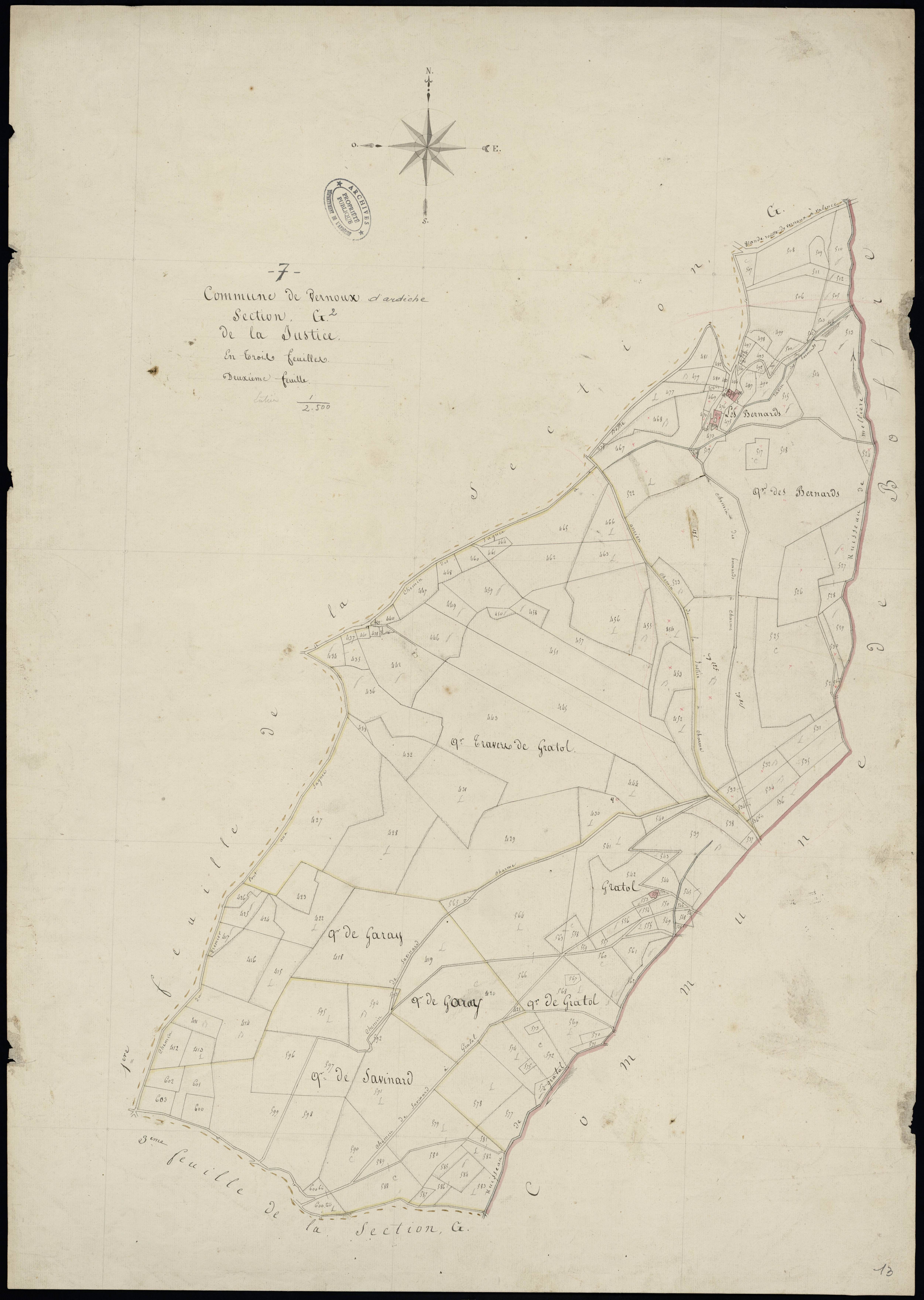 Vernoux-en-Vivarais - Section G - Feuillet 2