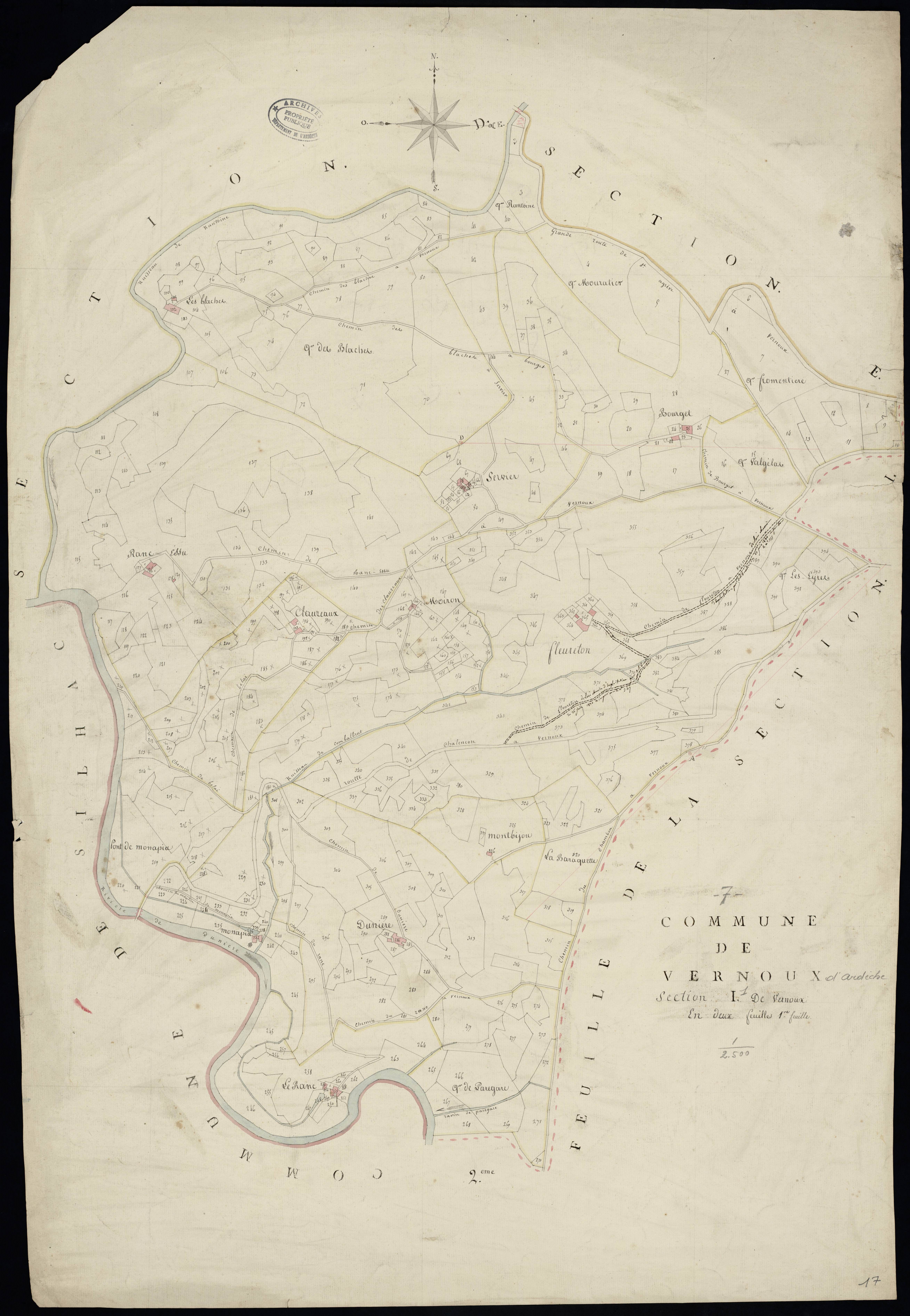 Vernoux-en-Vivarais - Section I - Feuillet 1