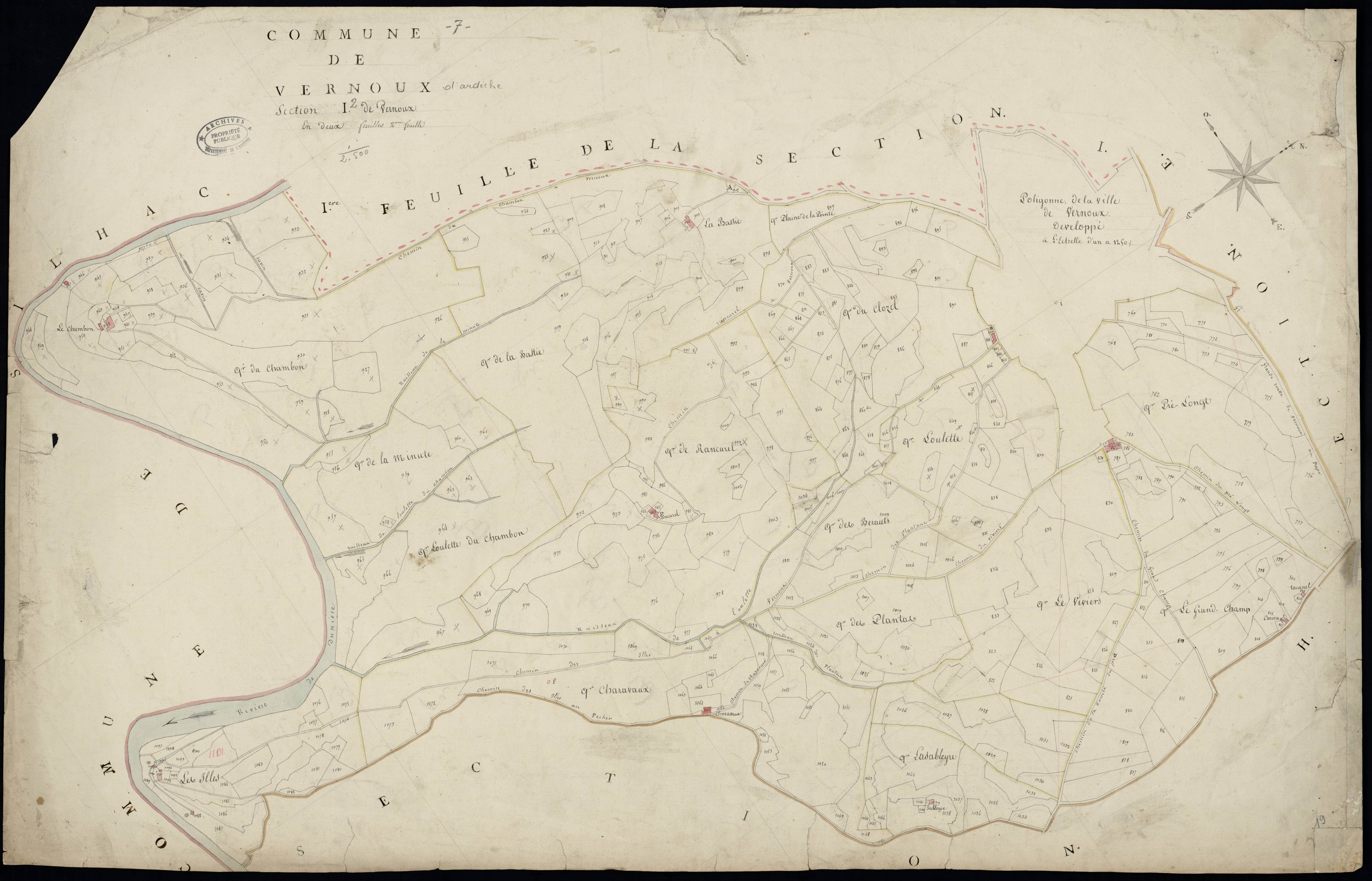 Vernoux-en-Vivarais - Section I - Feuillet 2