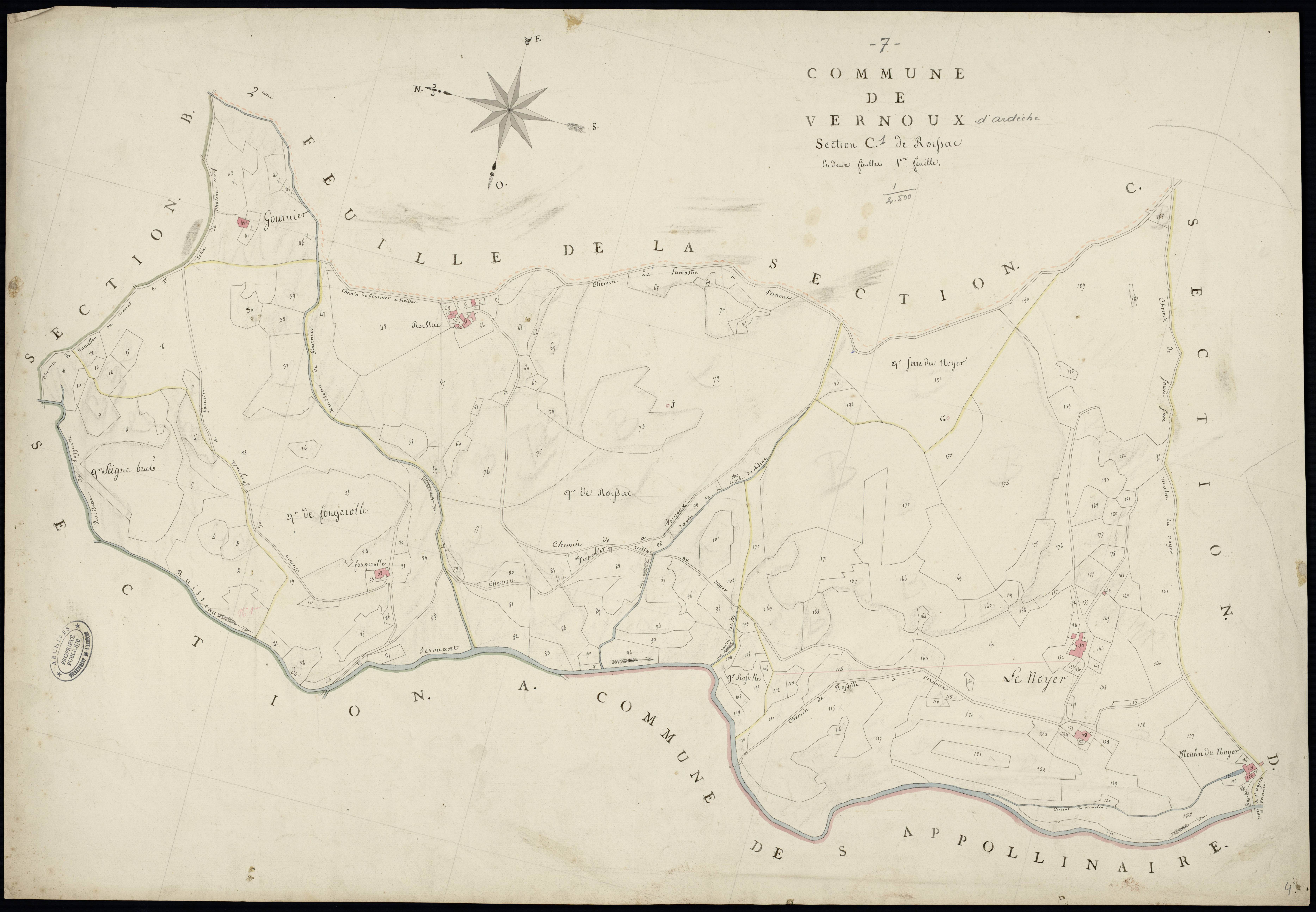 Vernoux-en-Vivarais - Section C - Feuillet 1