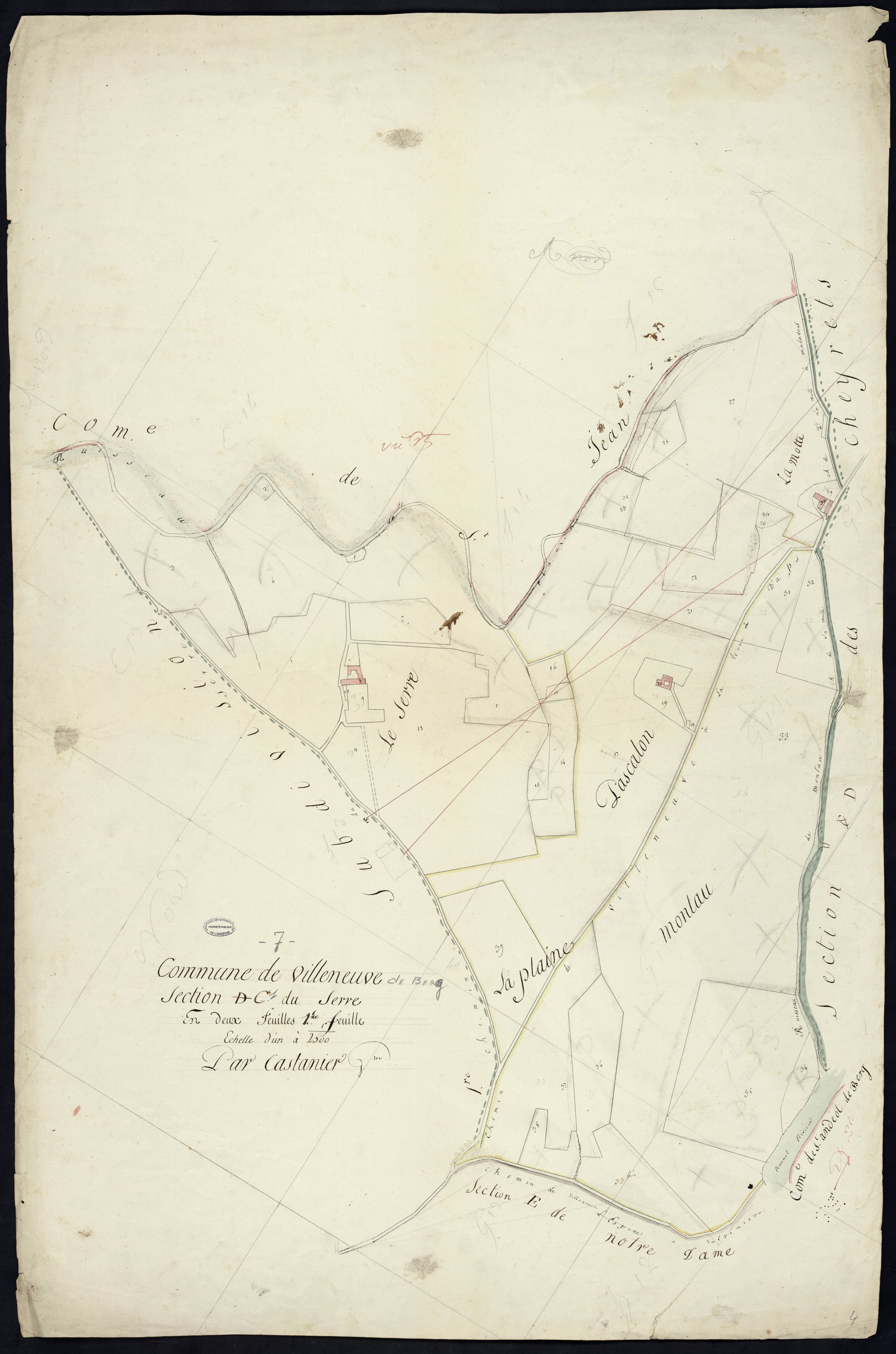 Villeneuve-de-Berg - Section C - Feuillet 1