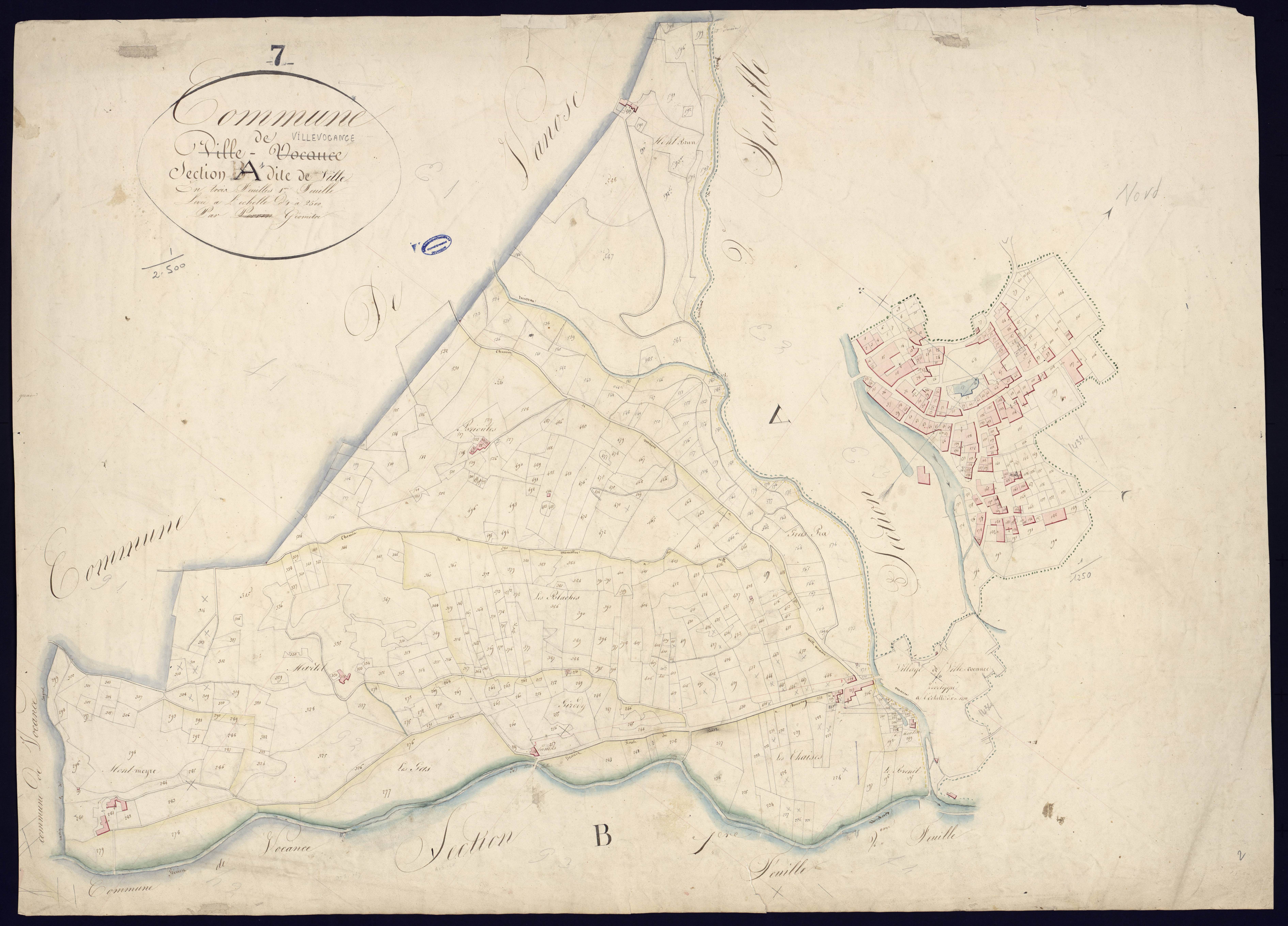 Villevocance - Section A - Feuillet 1