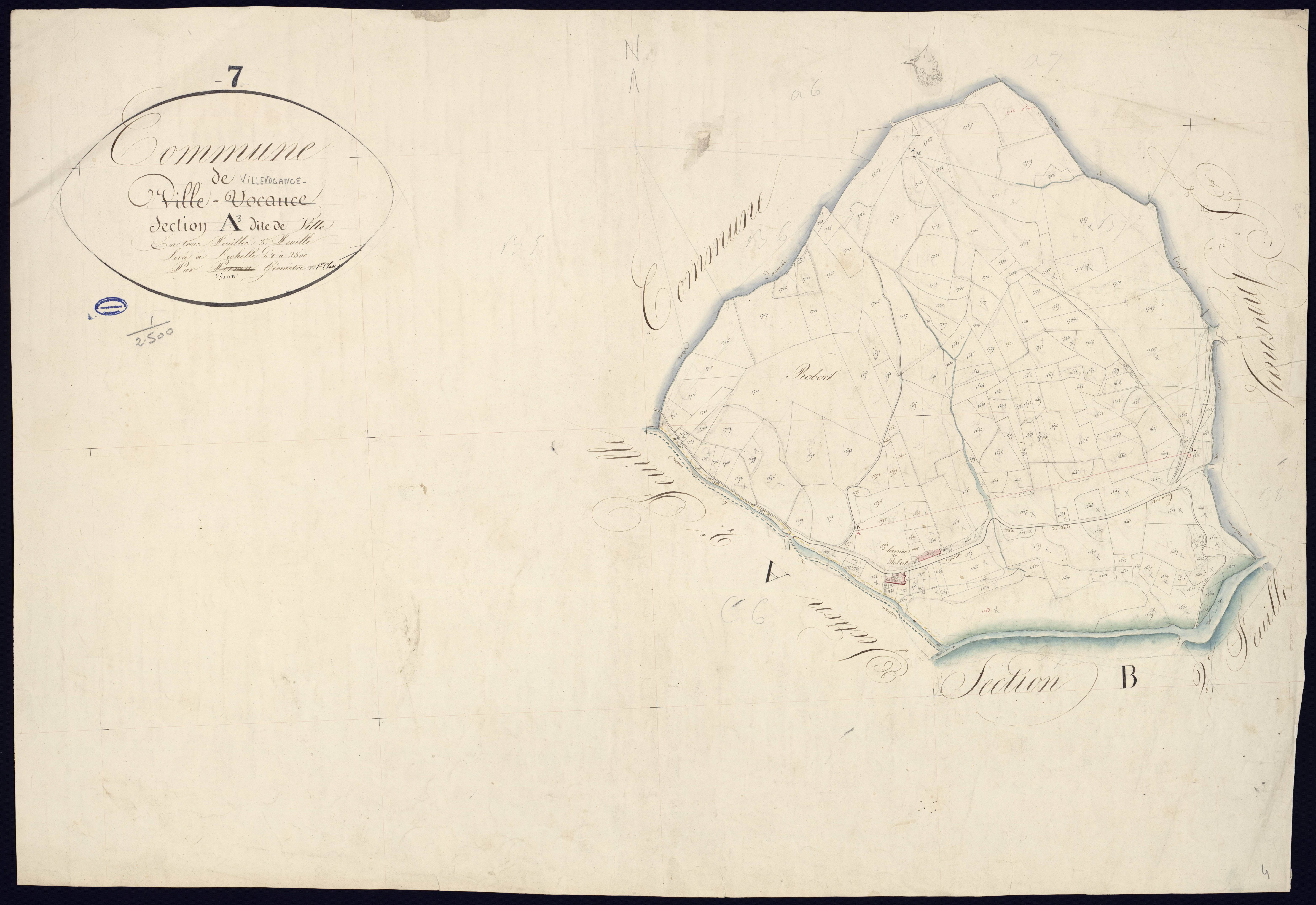 Villevocance - Section A - Feuillet 3