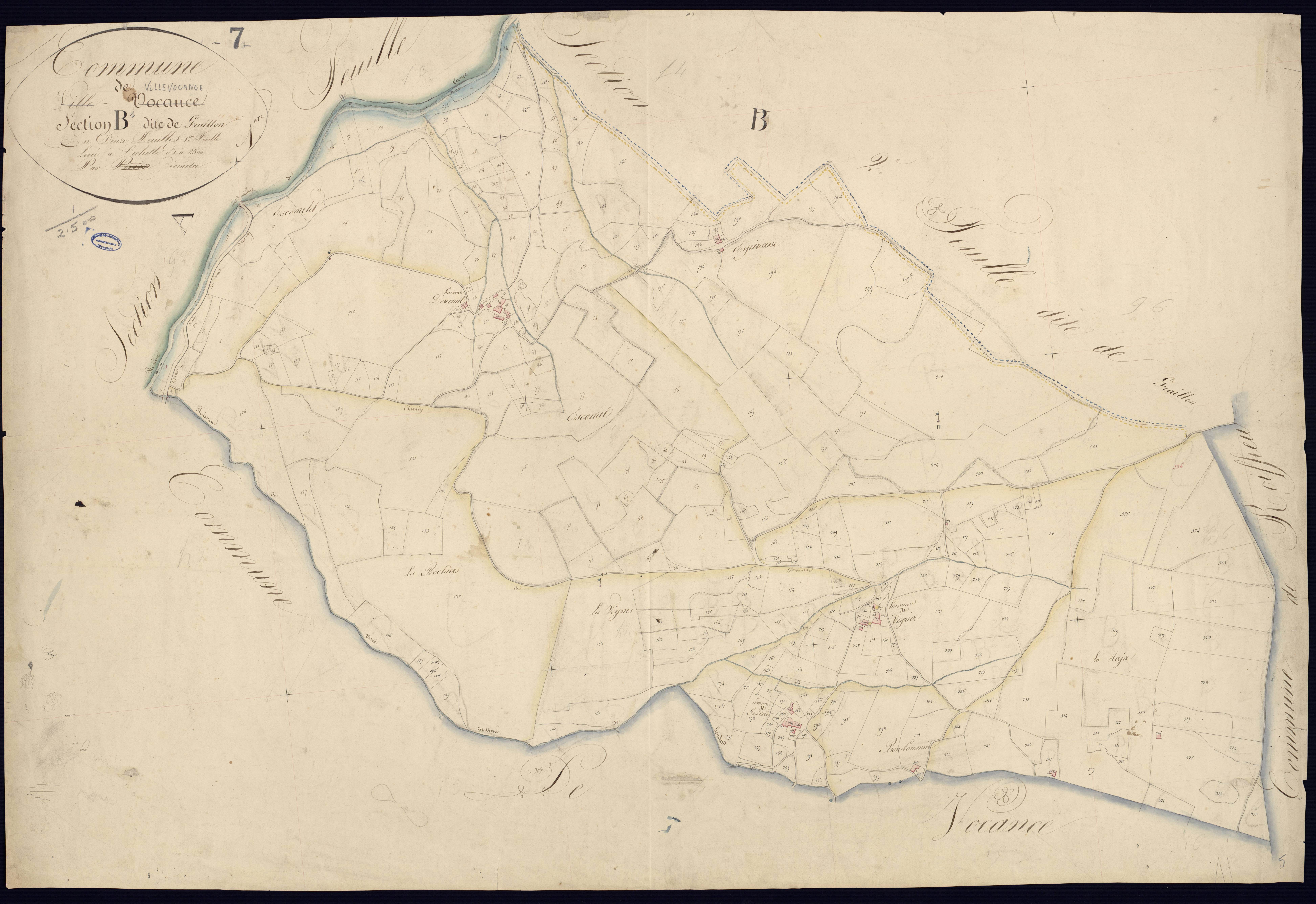 Villevocance - Section B - Feuillet 1