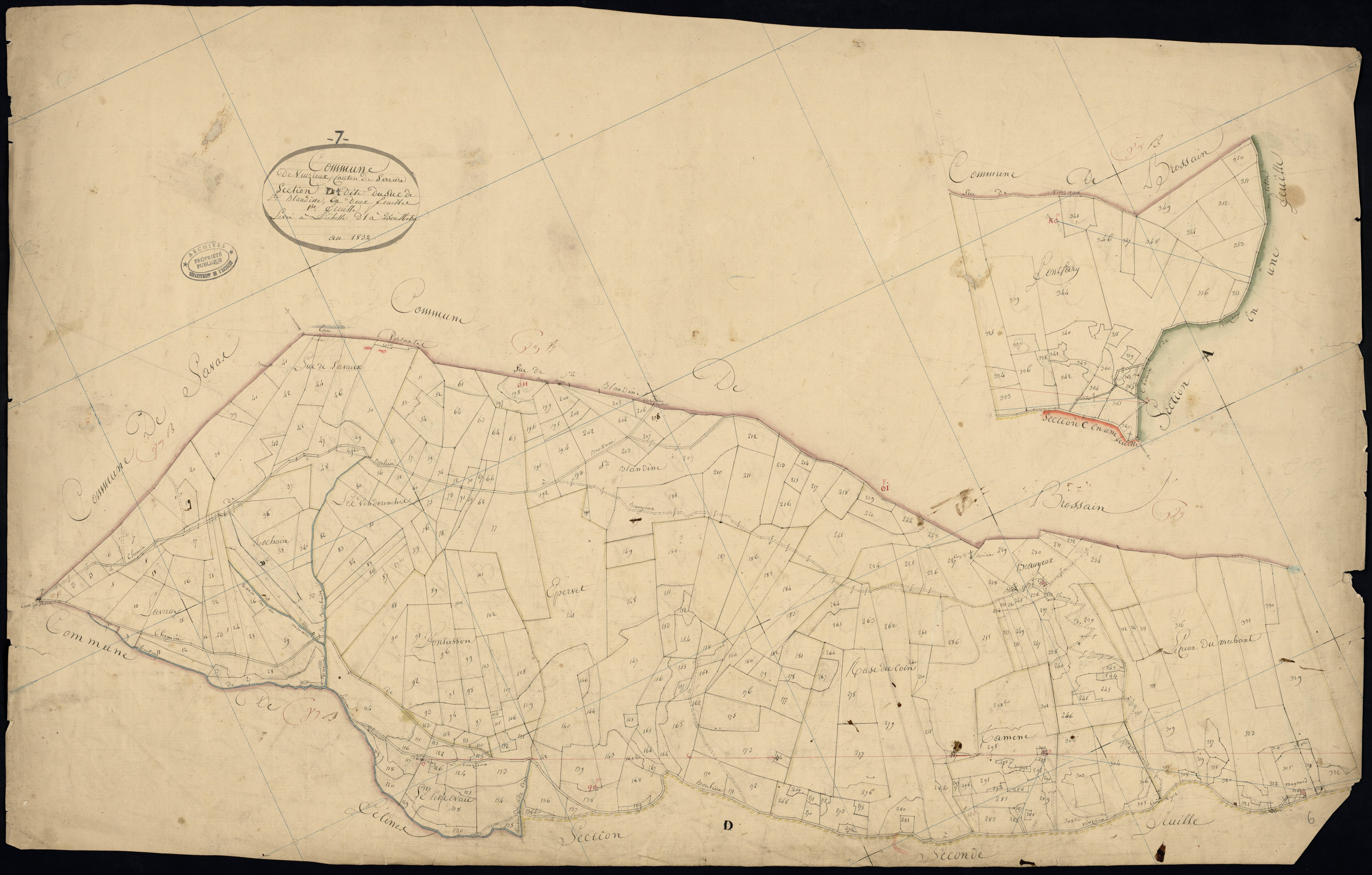 Vinzieux - Section D - Feuillet 1