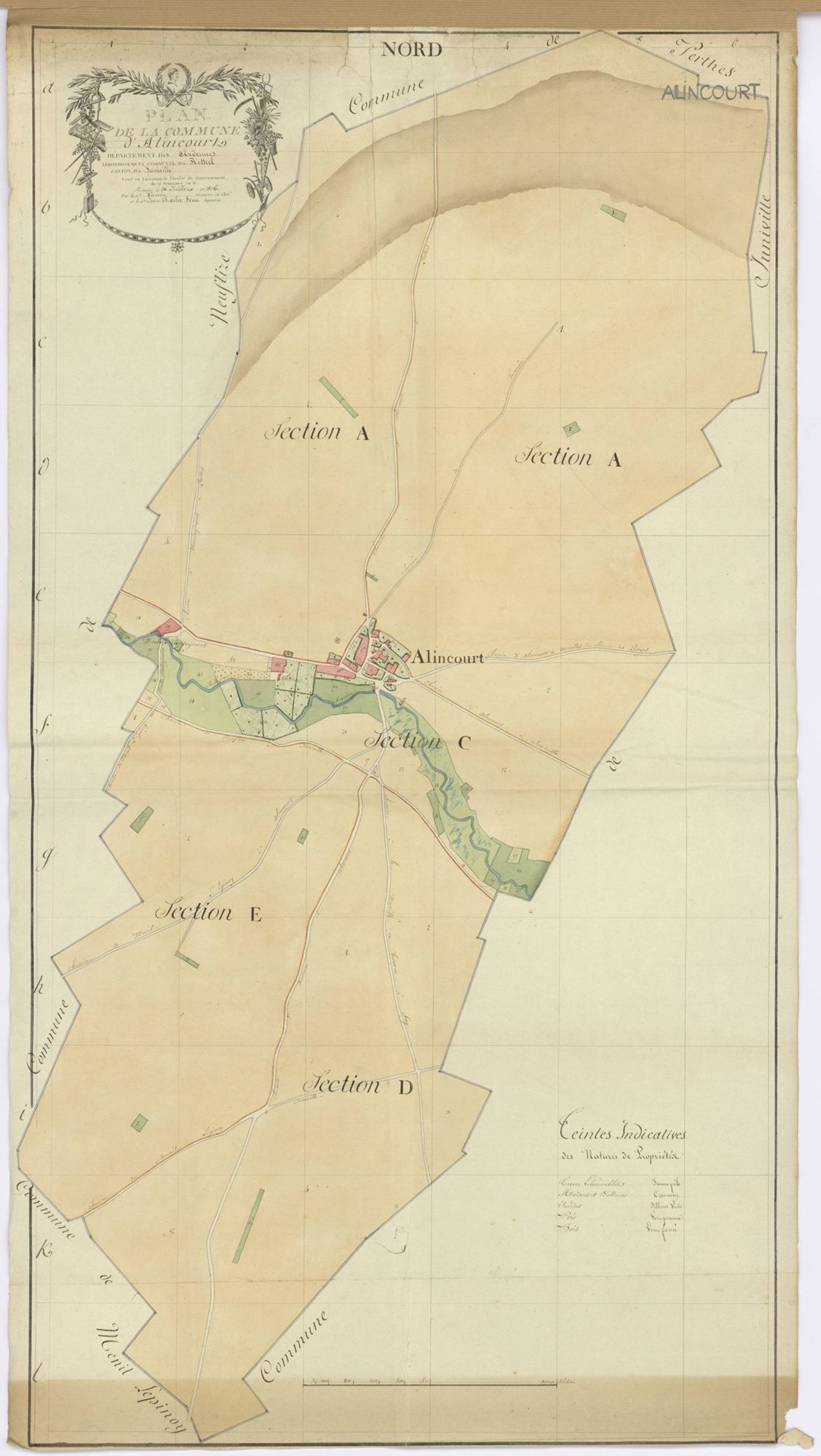 Alincourt - Plan de la commune