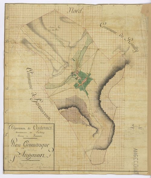 Angecourt - Plan géométrique de la commune