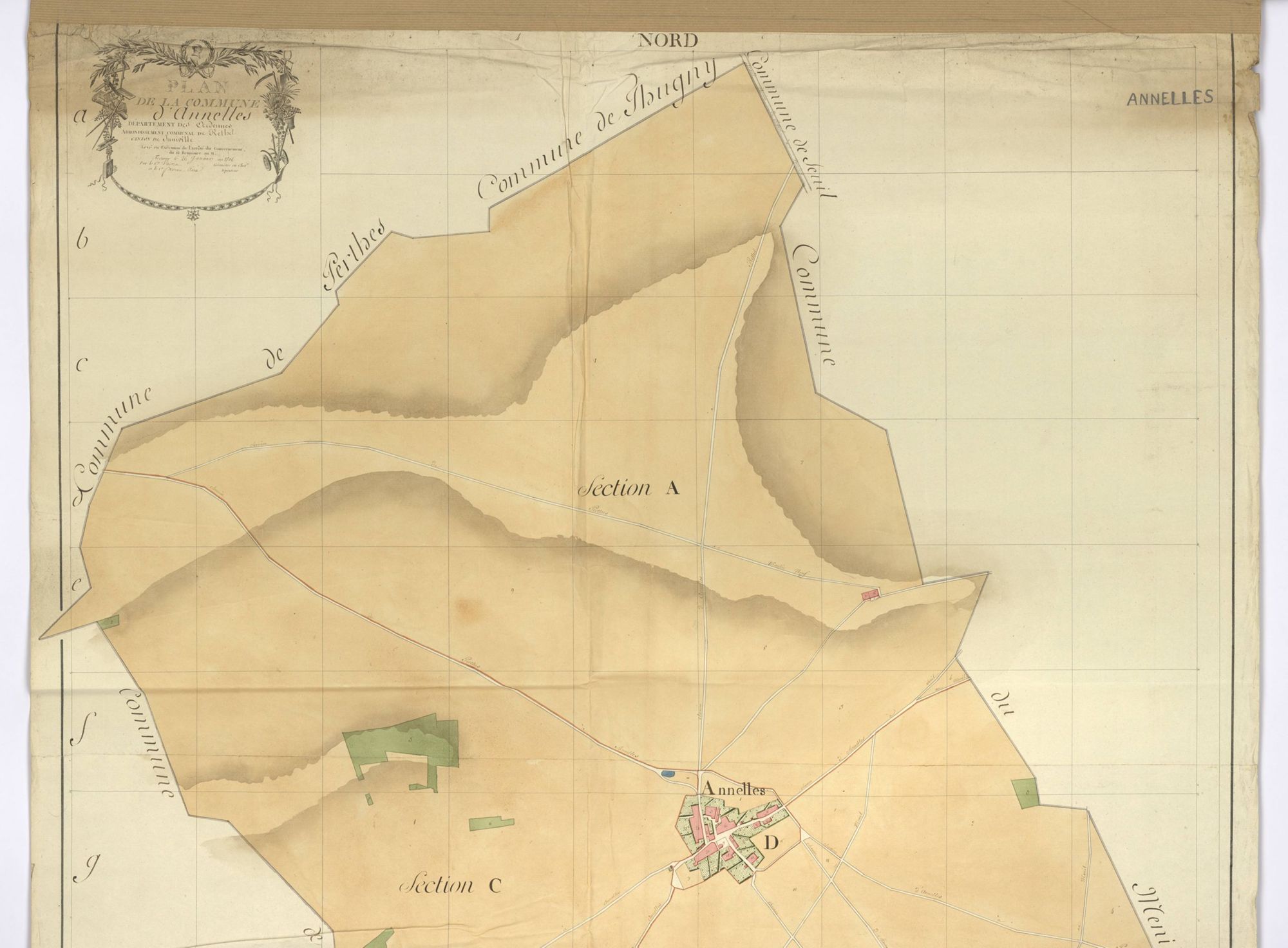 Annelles - Plan de la commune