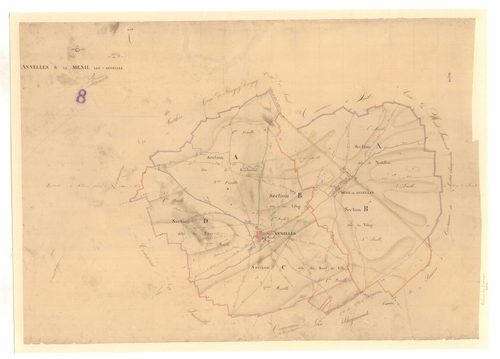 Annelles - Tableau d'assemblage d'Annelles et Ménil-Annelles