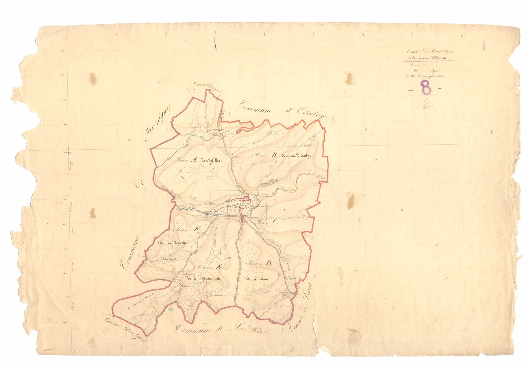 Aouste - Tableau d'assemblage