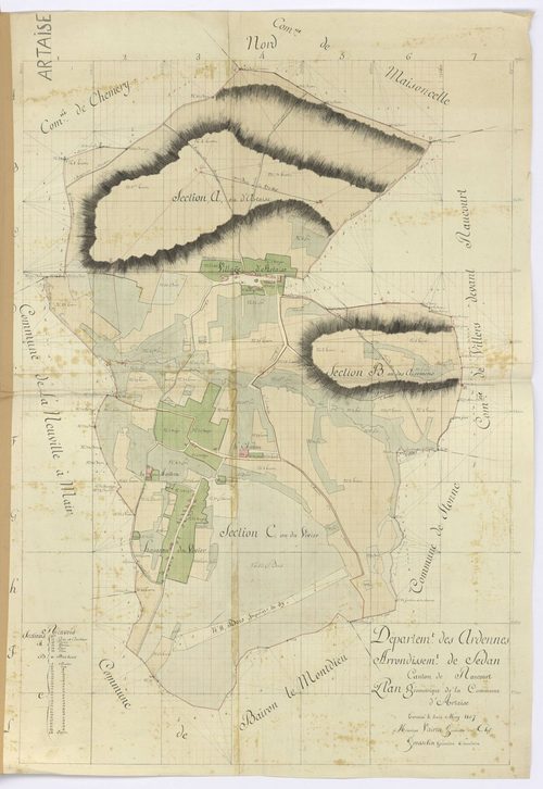 Artaise-le-Vivier - Plan géométrique de la commune