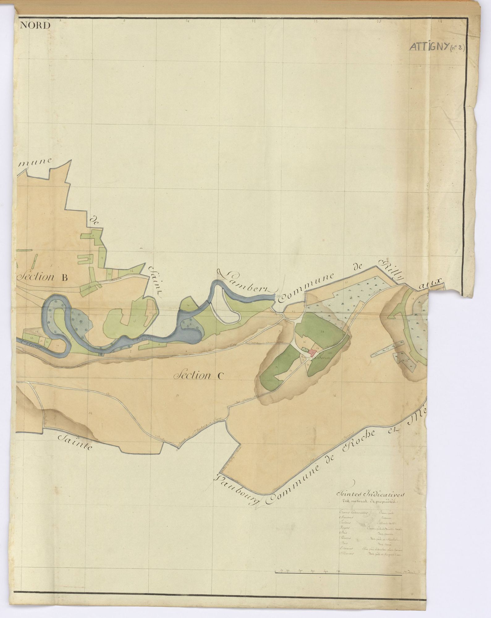 Attigny - Plan de la commune