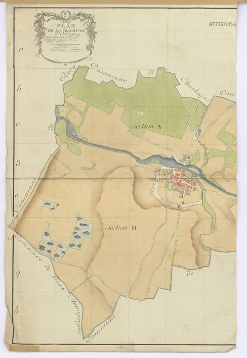 Attigny - Plan de la commune