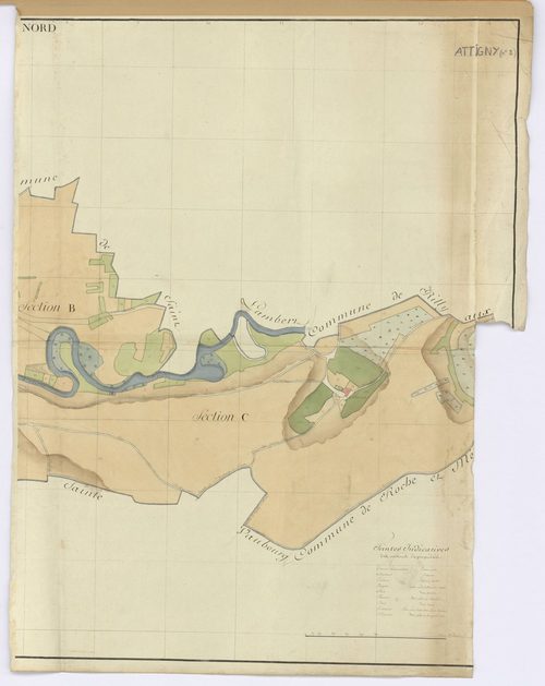 Attigny - Plan de la commune