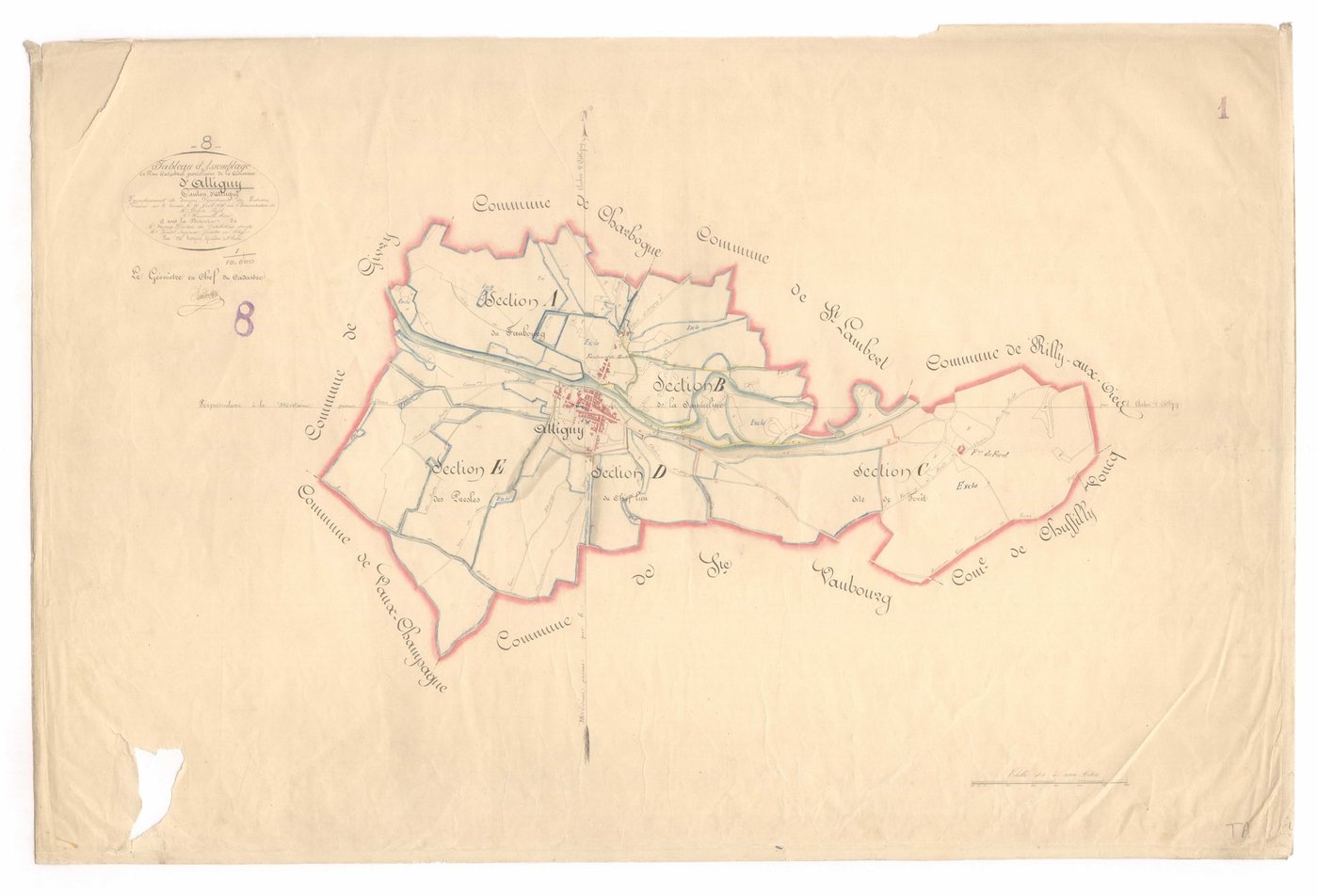 Attigny - Tableau d'assemblage
