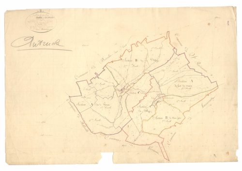 Authe - Tableau d'assemblage d'Authe et Autruche