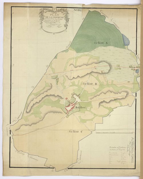 Auvillers-les-Forges - Plan de la commune