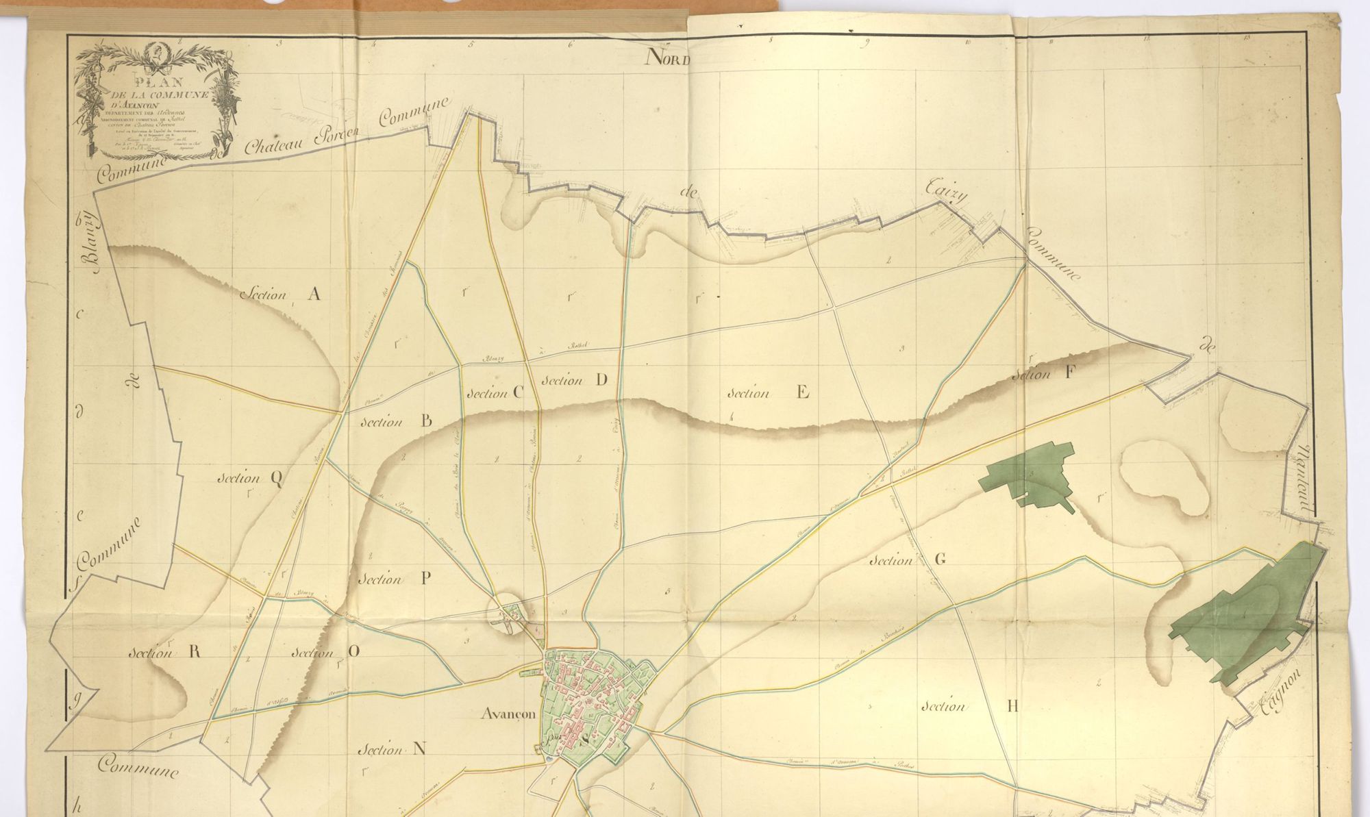 Avançon - Plan de la commune