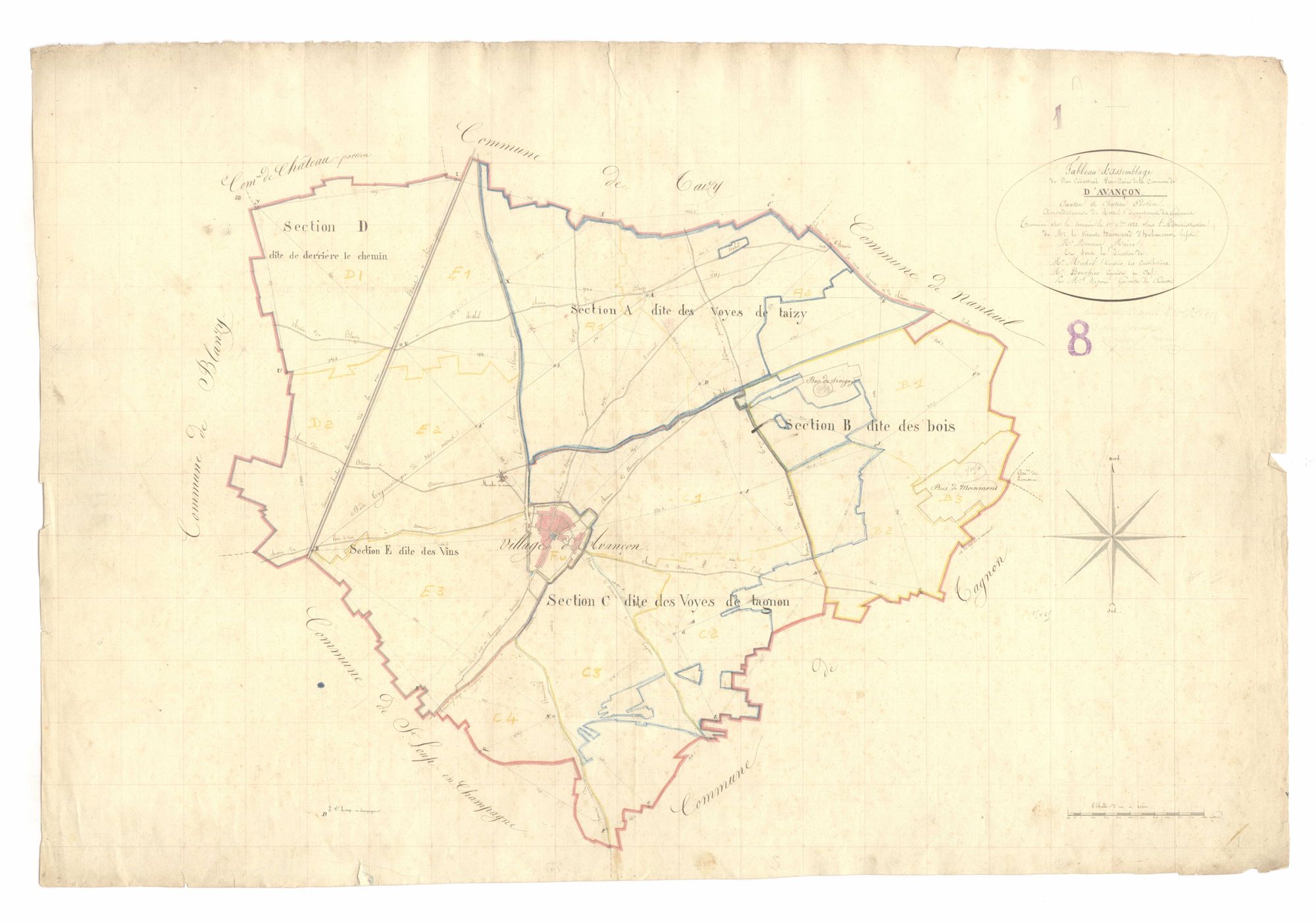 Avançon - Tableau d'assemblage