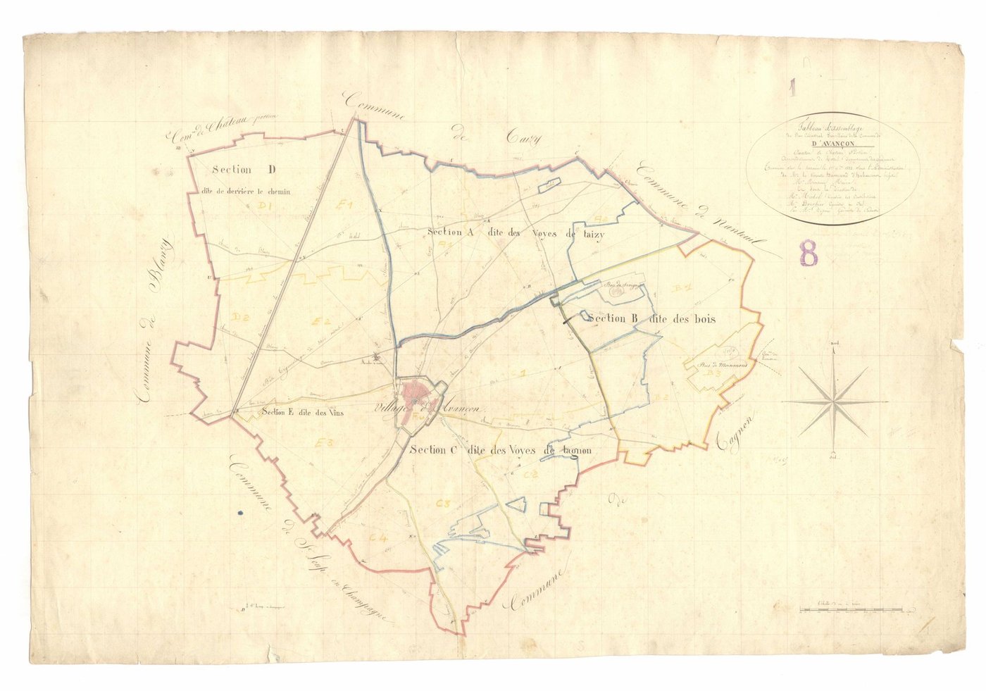 Avançon - Tableau d'assemblage
