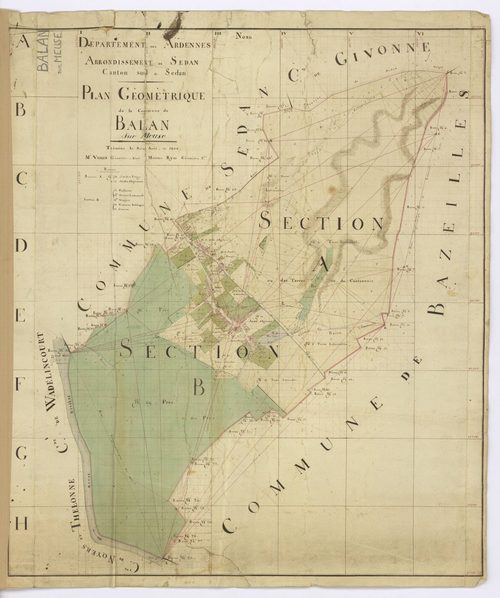 Balan - Plan géométrique de la commune