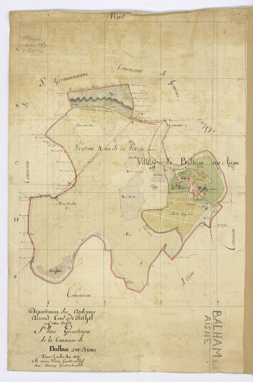 Balham - Plan géométrique de la commune