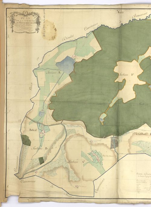 Belval-Bois-des-Dames - Plan de la commune