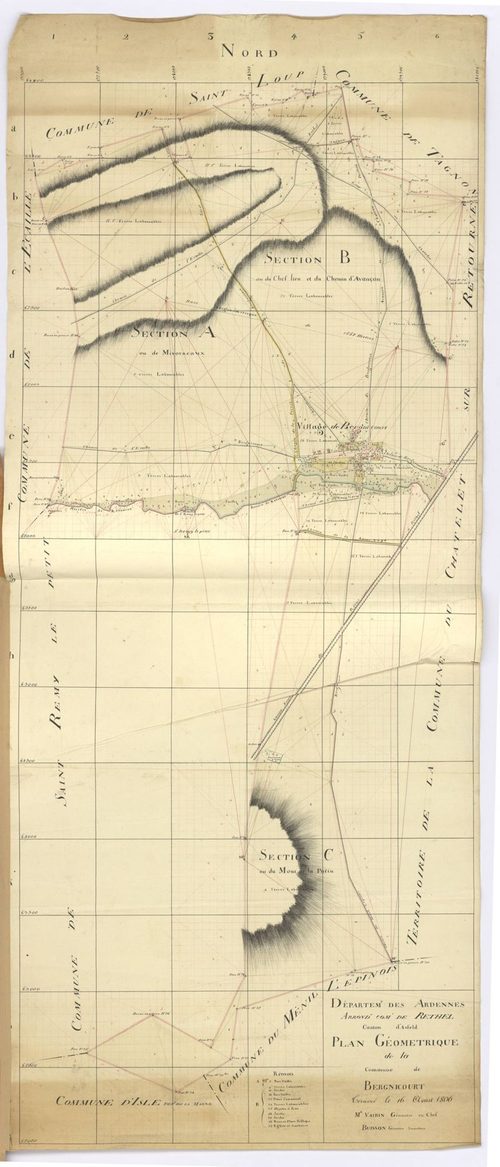 Bergnicourt - Plan géométrique de la commune