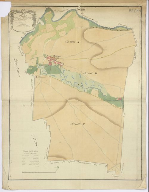 Brienne-sur-Aisne - Plan de la commune