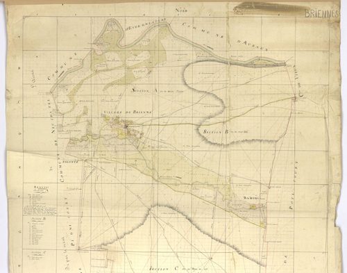Brienne-sur-Aisne - Plan géométrique de la commune