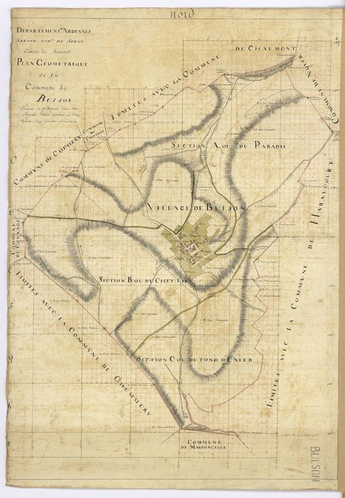 Bulson - Plan géométrique de la commune