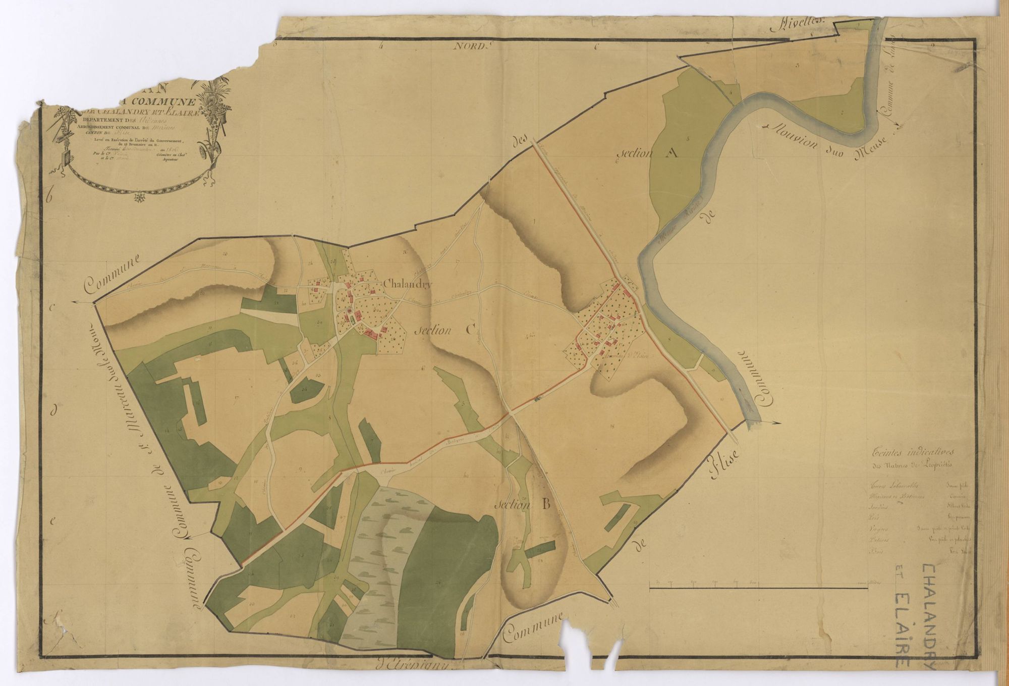 Chalandry-Elaire - Plan de la commune