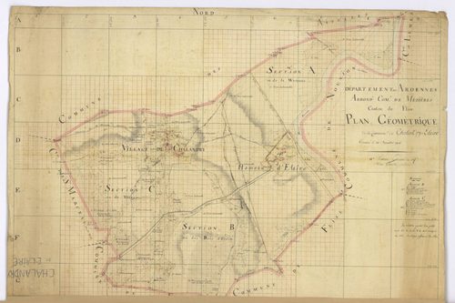 Chalandry-Elaire - Plan géométrique de la commune