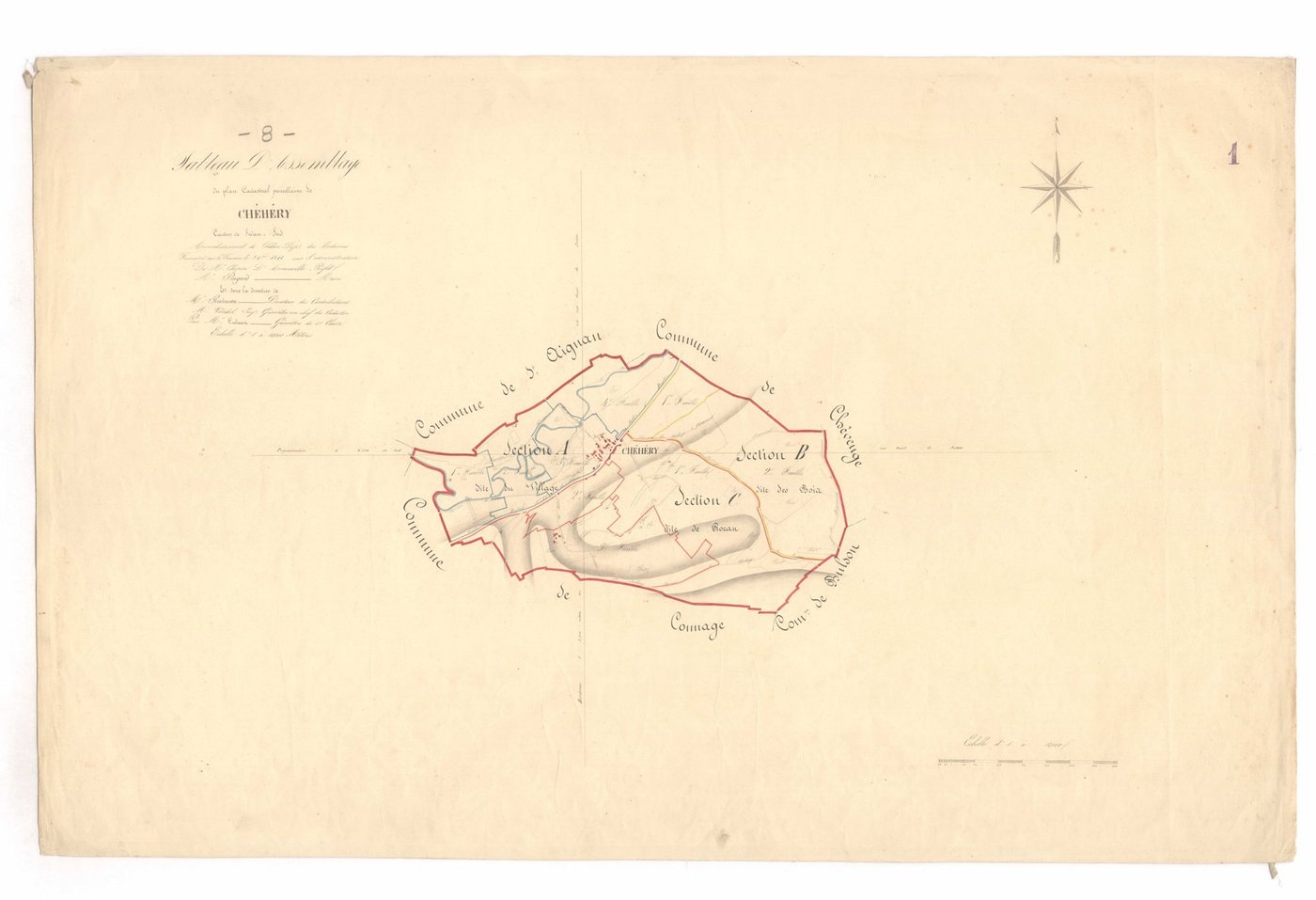 Chéhéry - Tableau d'assemblage