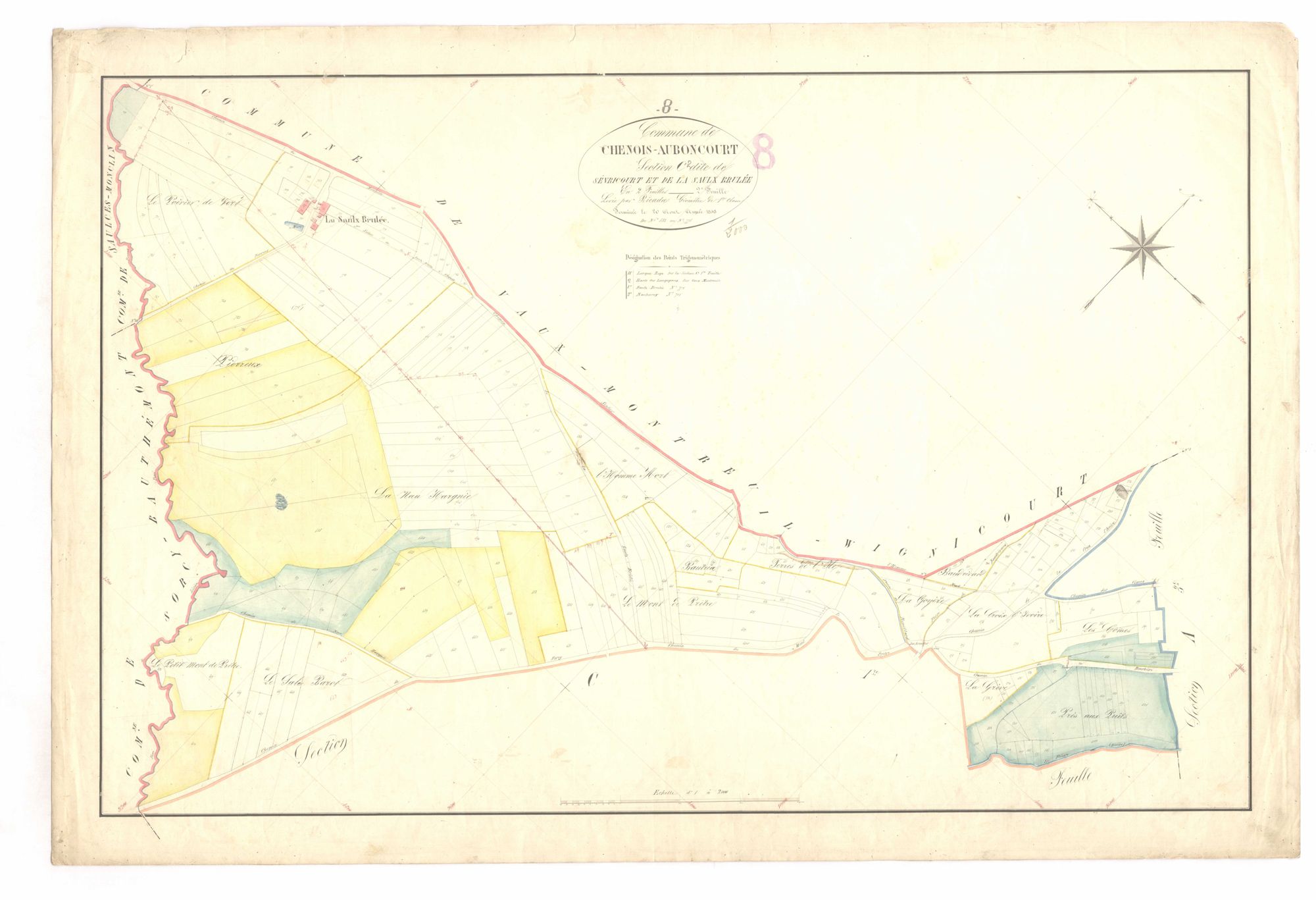 Chesnois-Auboncourt - Sévricourt et le Saulx Brûlée