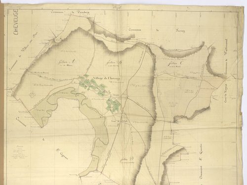 Cheveuges - Plan géométrique de la commune