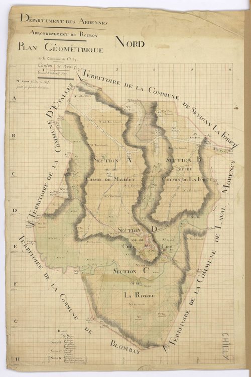 Chilly - Plan géométrique de la commune
