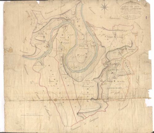 Chooz - Tableau d'assemblage d'Aubrives, Charnois, Chooz, Ham-sur-Meuse et Landrichamps