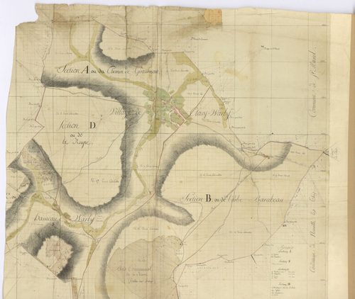Clavy-Warby - Plan géométrique de la commune