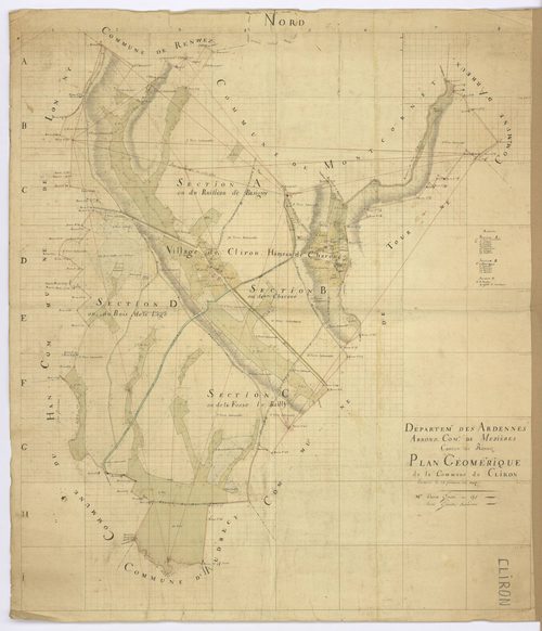 Cliron - Plan géométrique de la commune