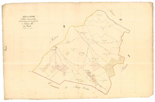 Aix-en-Othe, tableau d'assemblage section E dite du jard