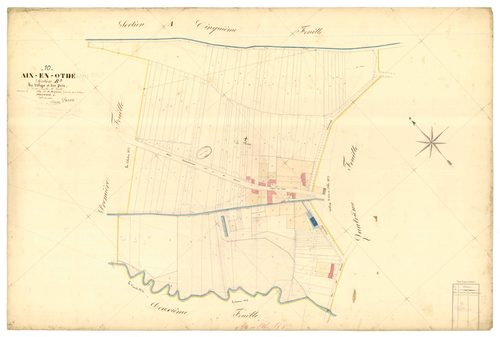 Aix-en-Othe, section B dite du village et des prés, feuille n° 3