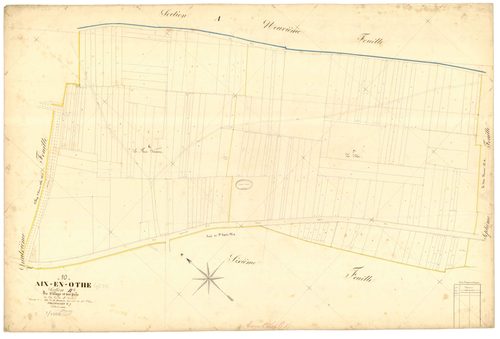 Aix-en-Othe, section B dite du village et des prés, feuille n° 5