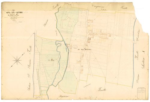 Aix-en-Othe, section B dite du village et des prés, feuille n° 7