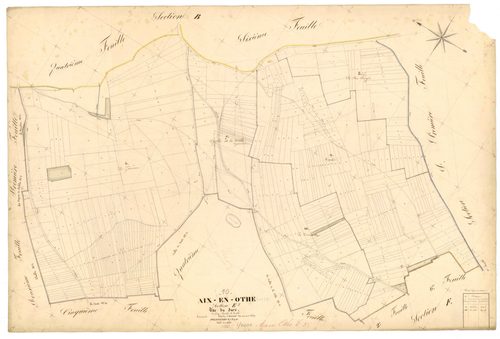 Aix-en-Othe, section E dite du jars, feuille n° 3