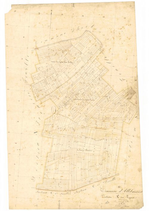 Allibaudières, section A dite des vignes, feuille n° 2