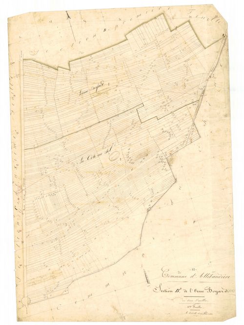 Allibaudières, section B dite de l'orme Boyard, feuille n° 2