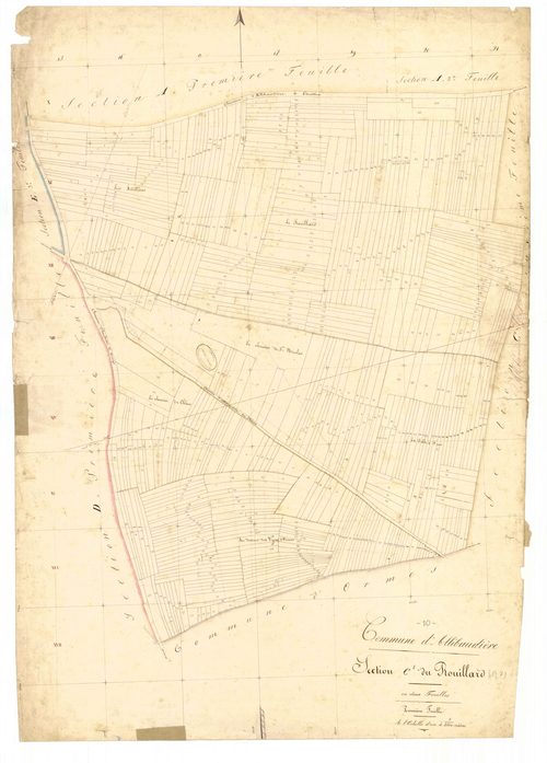 Allibaudières, section C dite du rouillard, feuille n° 1